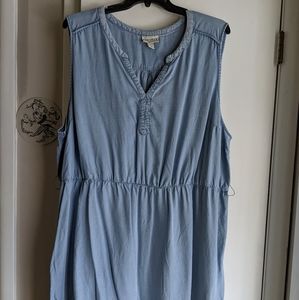 Ava & Viv Plus size 4x Chambray Sleeveless Dress